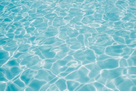 rippling crystal blue water