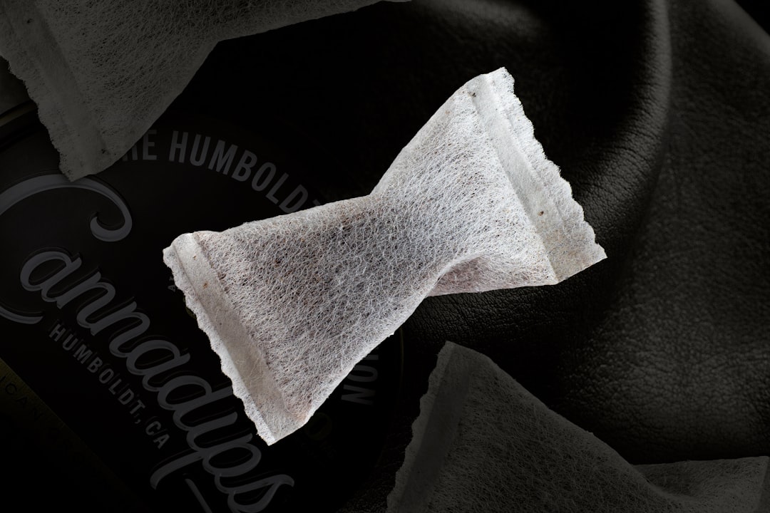 A black and white photo of a piece of cloth